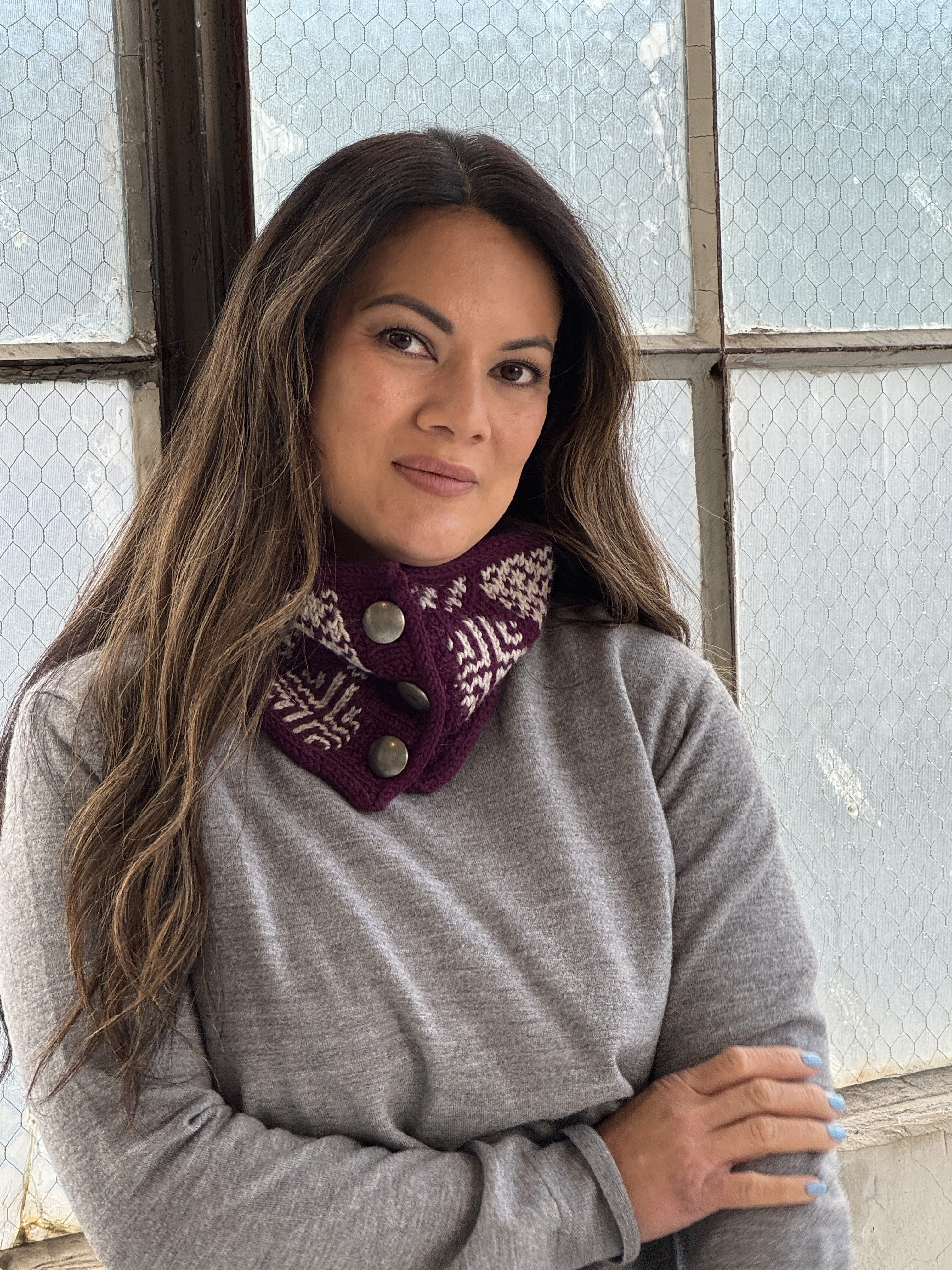 Colorwork cowl from the Creating and Navigating Complex Stranded Knitting Charts workshop